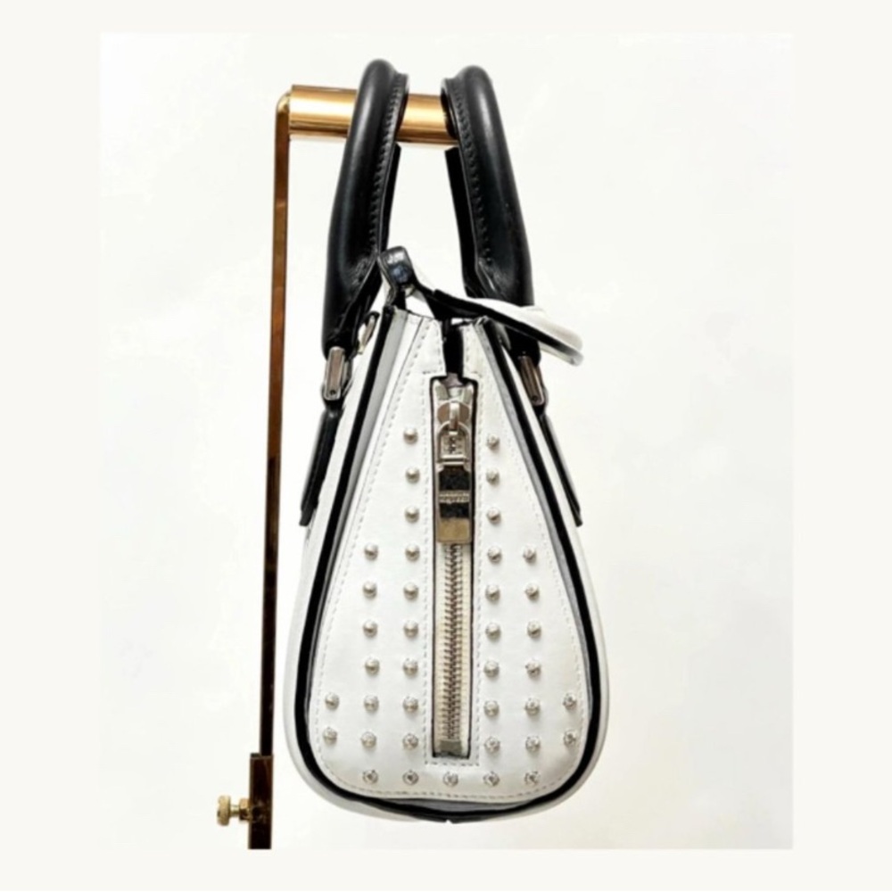Alexander McQueen Black and White Lattice Satchel - Picture 5 of 16